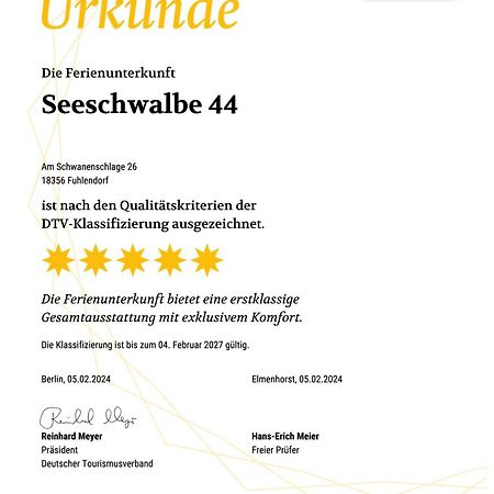 Ferienhaus Seeschwalbe 44 Fuhlendorf  Exterior photo